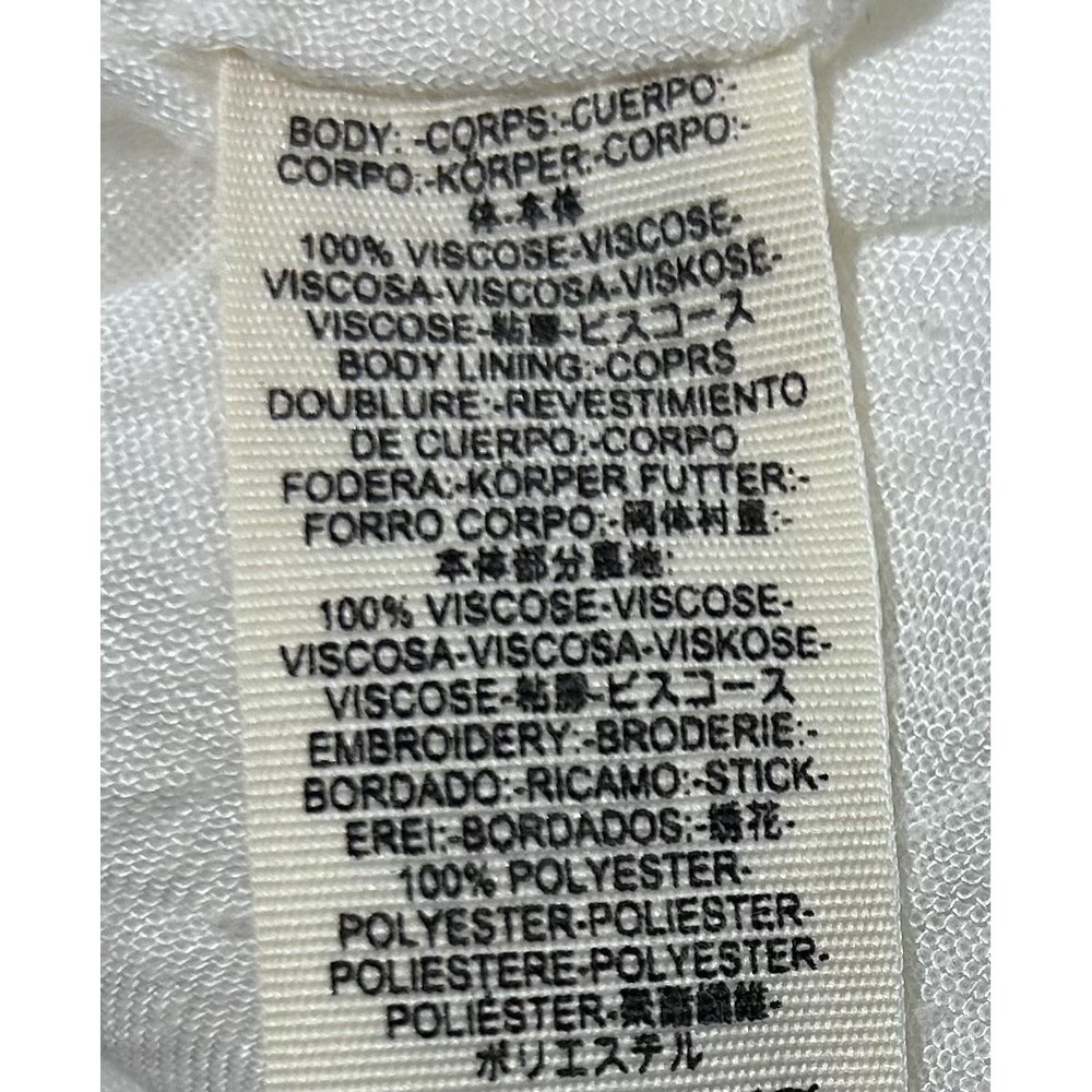 Free People Embroidered Dress Womens Small White Floral Boho V Neck Swing Lined - Picture 8 of 8